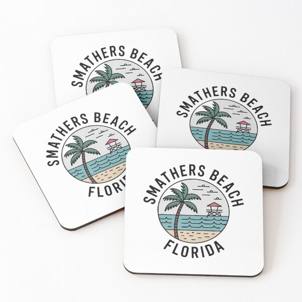 Item preview, Minimalist Smathers Beach Florida Circle Sticker designed and sold by Horizon Tales.