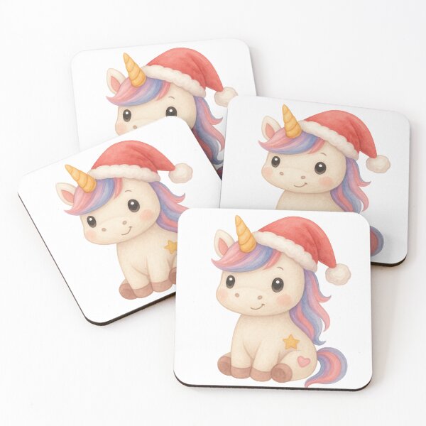 Item preview, Christmas Unicorn – Kawaii Winter Sticker Watercolor designed and sold by Stickzebra-Art.