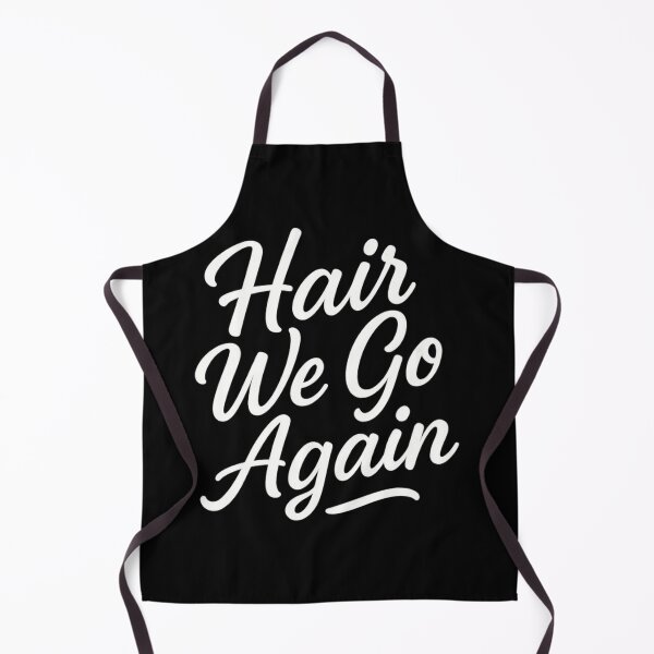 Item preview, Hair We Go Again – Funny Hair Pun Calligraphy Design designed and sold by MAF_Merch.
