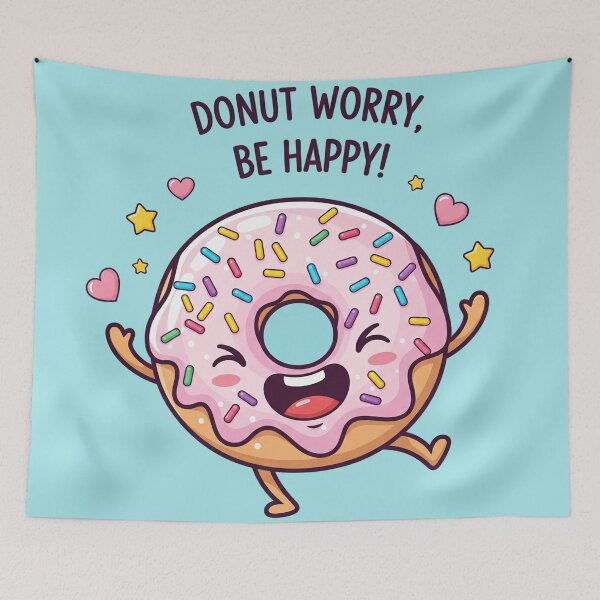 Item preview, Happy Donut - Don't Worry, Be Happy! designed and sold by EsenciaZen.