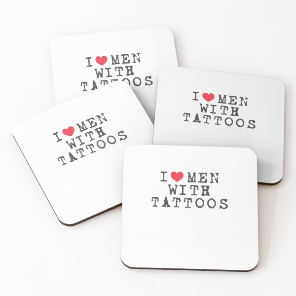 Item preview, I ❤️ Men with Tattoos - Bold Statement Design designed and sold by Fleetwood1994.
