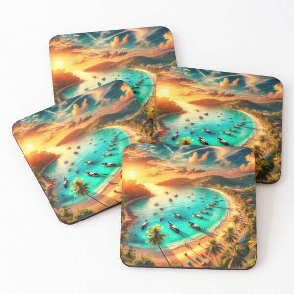 Item preview, Tropical Sunset Over Phuket Beach, Thailand designed and sold by Boririn.