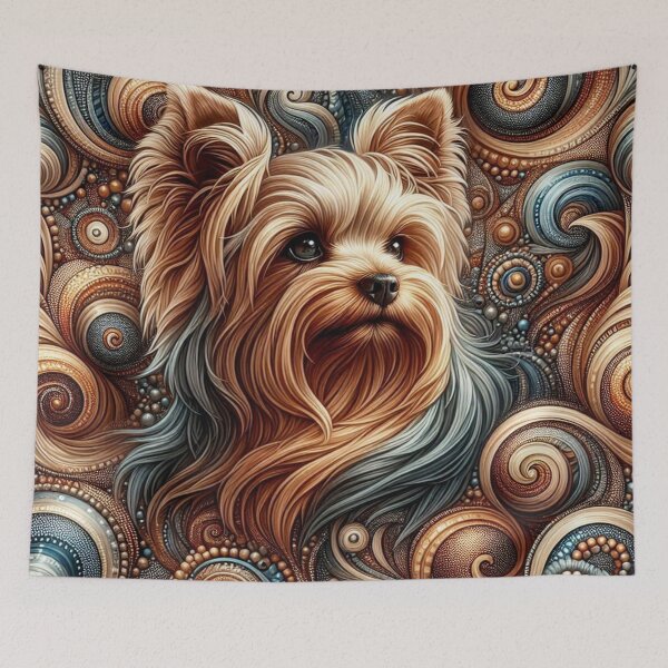 Item preview, Luxurious Yorkie Portrait designed and sold by Wags & Tails.