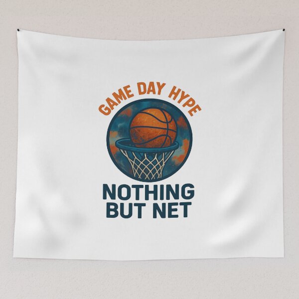 Item preview, Game Day Hype - Nothing but Net - Basketball designed and sold by inkNext.