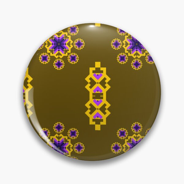 Item preview, Earthy Amethyst & Gold Ethnic Pixel Seamless Pattern designed and sold by Khwanchai.