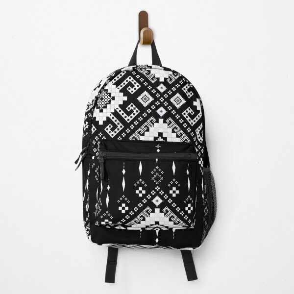 Item preview, Monochrome Tribal Pixel Border Seamless Pattern designed and sold by Khwanchai.