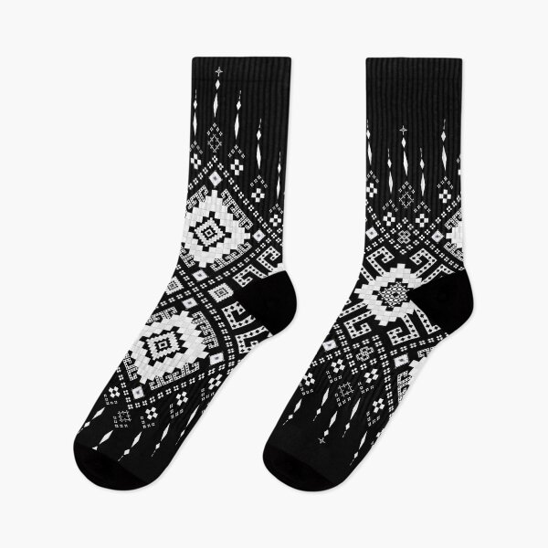 Item preview, Monochrome Tribal Pixel Border Seamless Pattern designed and sold by Khwanchai.