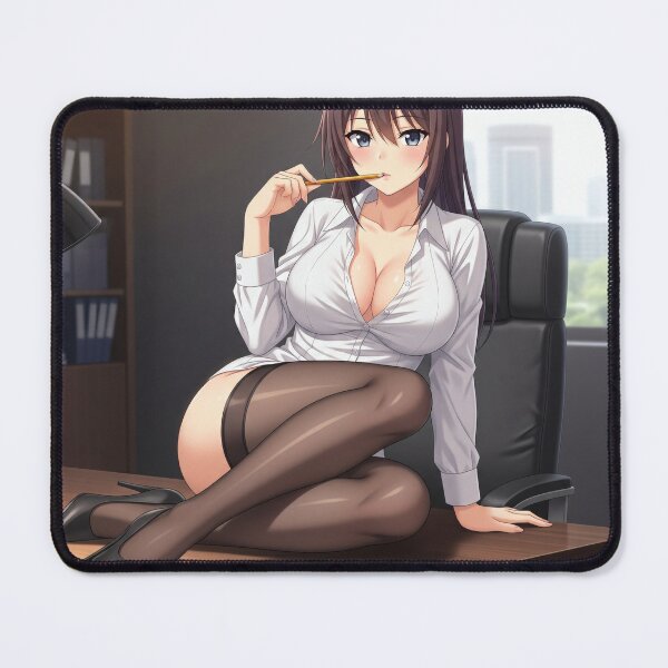 Item preview, A Pensive Office Waifu Waits in Her Office designed and sold by GerwantSHOP.