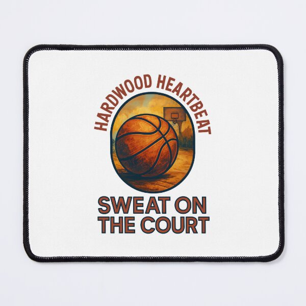 Item preview, Hardwood Heartbeat - Sweat on the Court - Basketball designed and sold by inkNext.