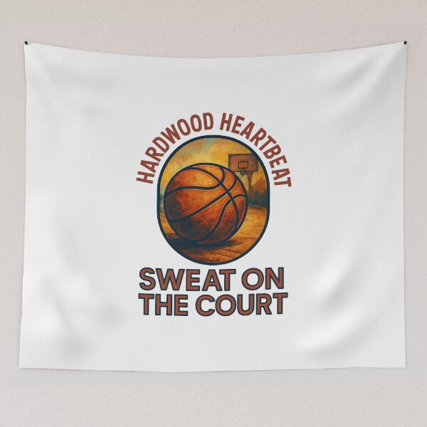 Item preview, Hardwood Heartbeat - Sweat on the Court - Basketball designed and sold by inkNext.