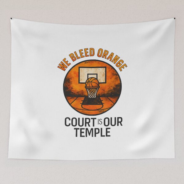 Item preview, We Bleed Orange - Court is Our Temple - Basketball designed and sold by inkNext.