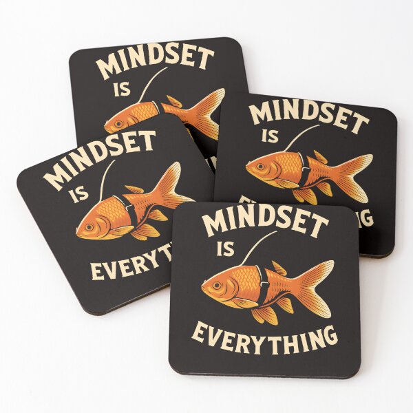 Item preview, Mindset is Everything Goldfish Shark Funny Motivational Big Fish Motivational designed and sold by Logiamerch.