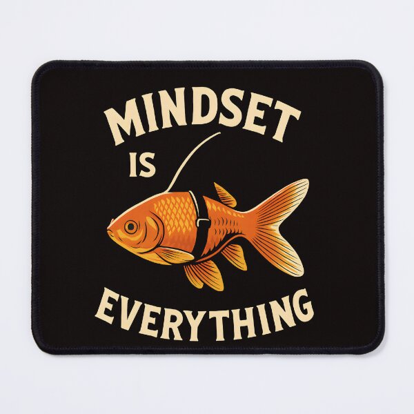Item preview, Mindset is Everything Goldfish Shark Funny Motivational Big Fish Motivational designed and sold by Logiamerch.