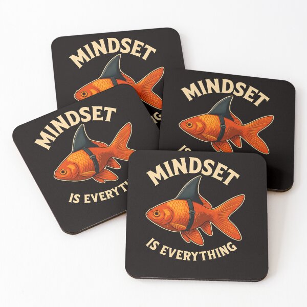 Item preview, Mindset is Everything Goldfish Shark Funny Motivational Big Fish Motivational designed and sold by Logiamerch.