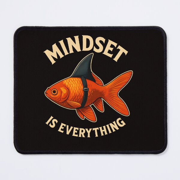 Item preview, Mindset is Everything Goldfish Shark Funny Motivational Big Fish Motivational designed and sold by Logiamerch.