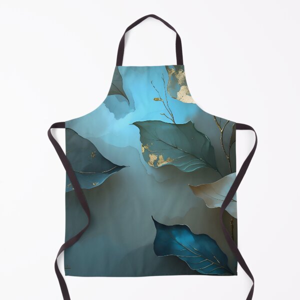 Item preview, Blue and Gold Leaf Botanical  designed and sold by A L O N E.