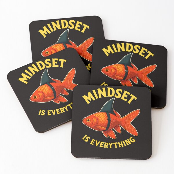 Item preview, Mindset is Everything Goldfish Shark Funny Motivational Big Fish Motivational designed and sold by Logiamerch.