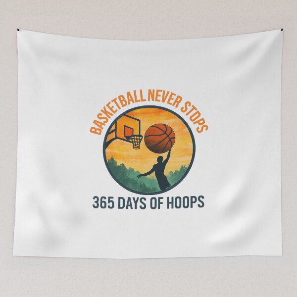 Item preview, Basketball Never Stops - 365 Days of Hoops - Basketball designed and sold by inkNext.