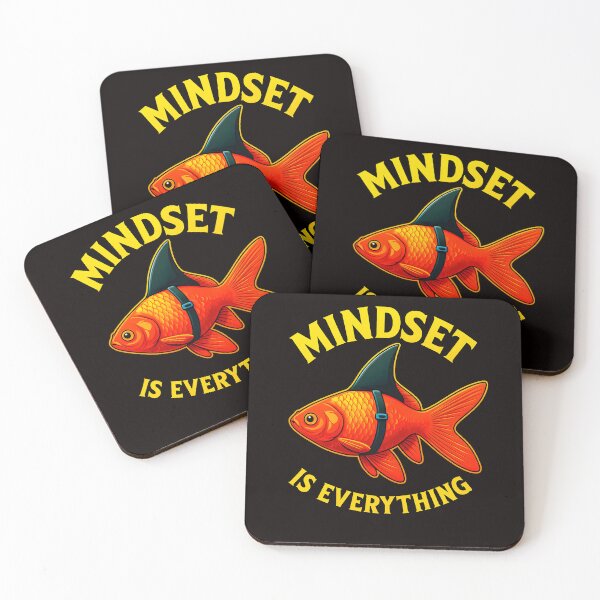Item preview, Mindset is Everything Goldfish Shark Funny Motivational Big Fish Motivational designed and sold by Logiamerch.