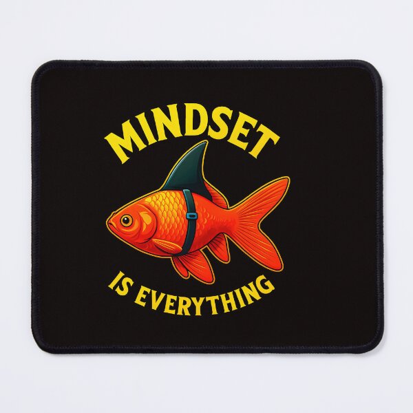 Item preview, Mindset is Everything Goldfish Shark Funny Motivational Big Fish Motivational designed and sold by Logiamerch.