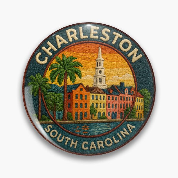 Item preview, Charleston Charm – Steeples, Palms & Southern Sunset designed and sold by Girih.