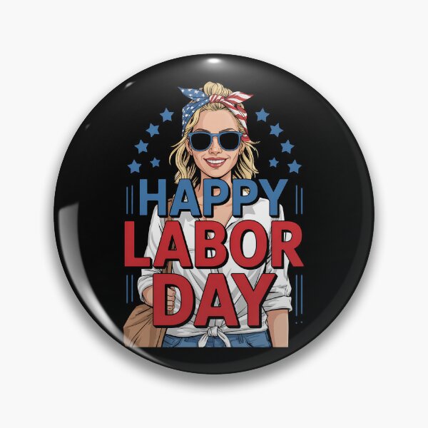 Artikelvorschau, Happy Labor Day für Frauen Labor Day Messy Bun Amerikanische Flagge entworfen und verkauft von BakeryDozen.