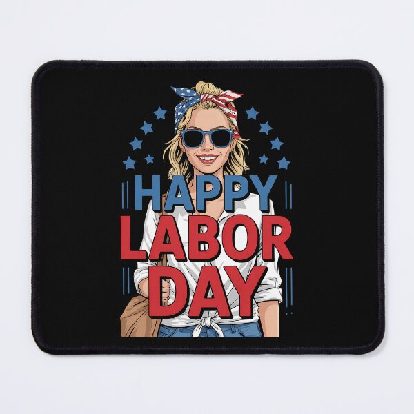 Item preview, Happy Labor Day For Women Labor Day Messy Bun American Flag designed and sold by BakeryDozen.