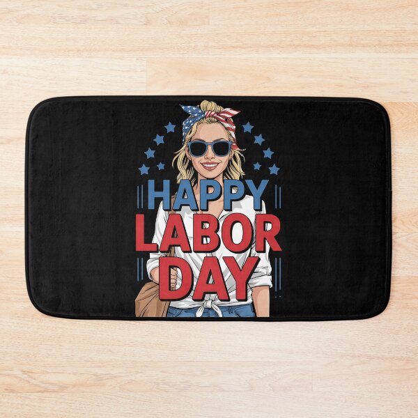 Item preview, Happy Labor Day For Women Labor Day Messy Bun American Flag designed and sold by BakeryDozen.