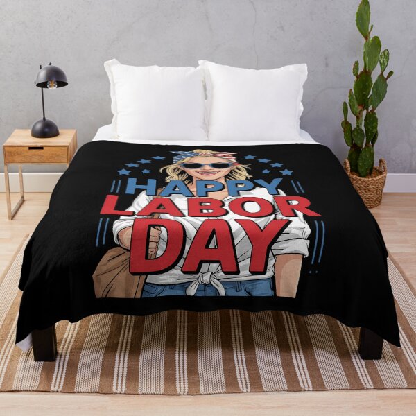 Item preview, Happy Labor Day For Women Labor Day Messy Bun American Flag designed and sold by BakeryDozen.