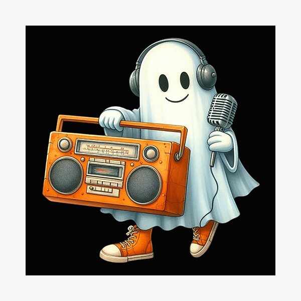 Item preview, Funny Retro Halloween Ghost  designed and sold by facegm.