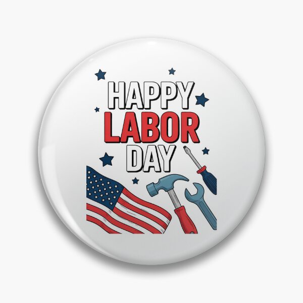 Artikelvorschau, Happy Labor Day Arbeiter Labor Day Dekoration Amerikanische Flagge US entworfen und verkauft von BakeryDozen.