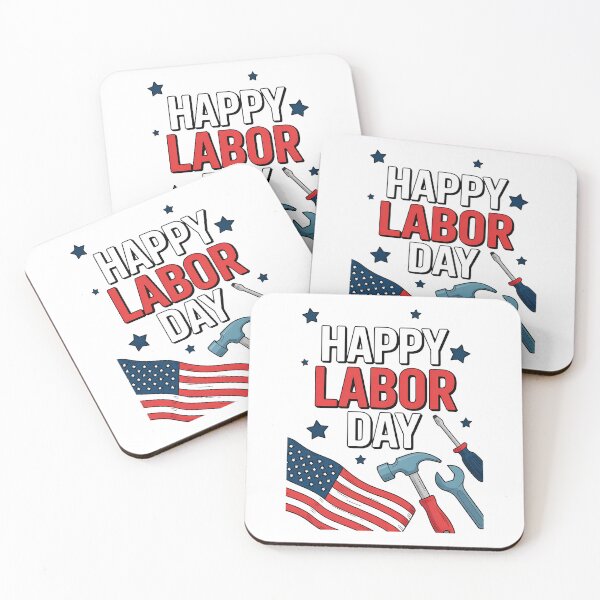 Item preview, Happy Labor Day Worker Labor Day Decoration American Flag US designed and sold by BakeryDozen.
