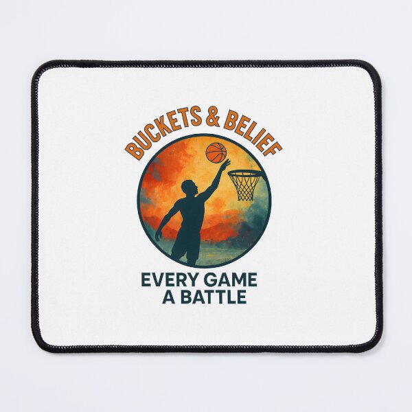 Item preview, Buckets & Belief - Every Game a Battle - Basketball designed and sold by inkNext.