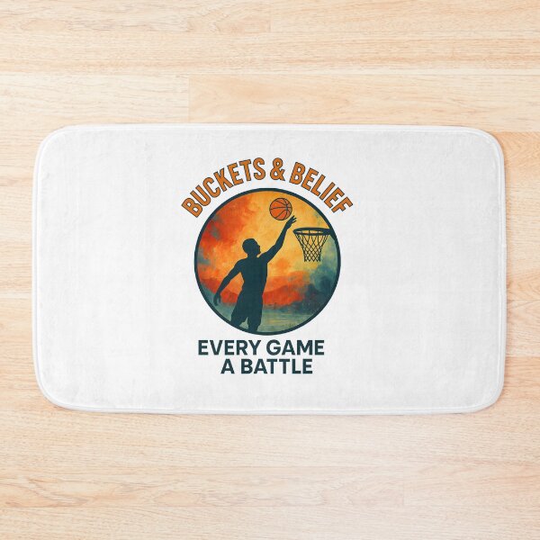Item preview, Buckets & Belief - Every Game a Battle - Basketball designed and sold by inkNext.