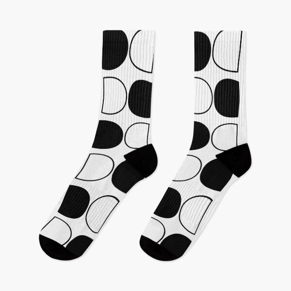 Item preview, Geometric Black and White Half Circle designed and sold by Nisha Prabhu.
