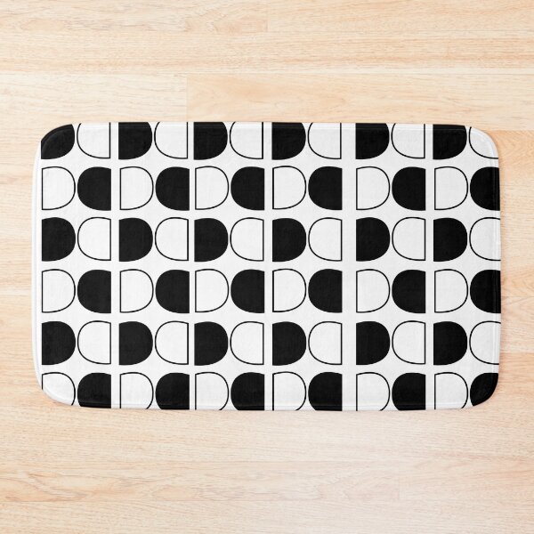 Item preview, Geometric Black and White Half Circle designed and sold by Nisha Prabhu.