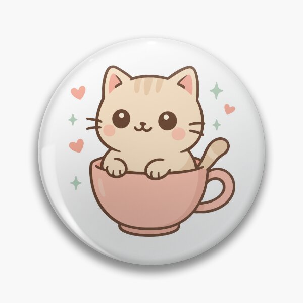 Item preview, Cute Cat in Teacup - Pastel  designed and sold by huntersdesign03.