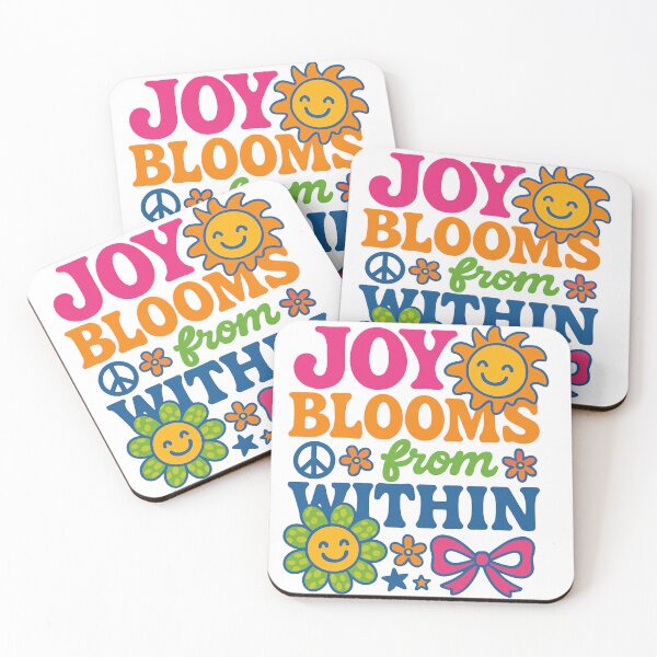 Item preview, Joy Blooms From Within – Retro Positive Vibes Design designed and sold by 5CatDesign.