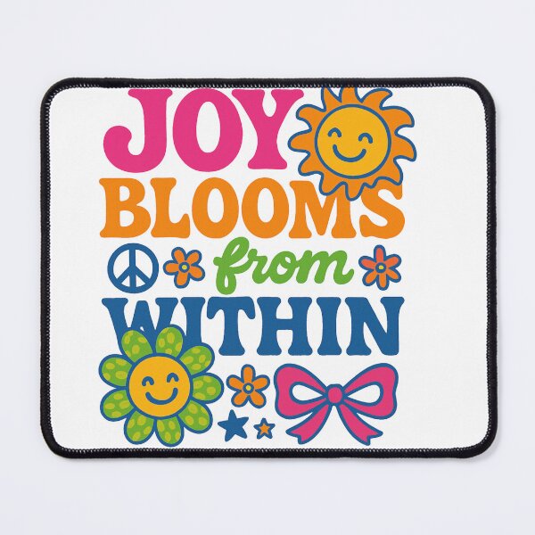 Item preview, Joy Blooms From Within – Retro Positive Vibes Design designed and sold by 5CatDesign.