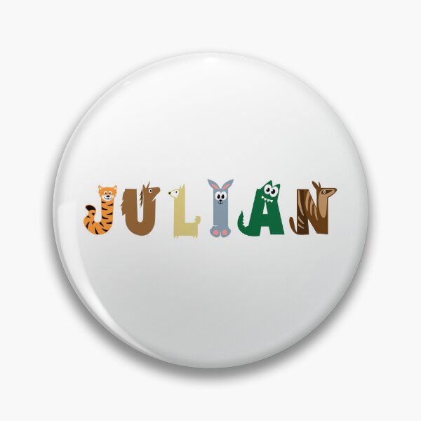 Item preview, Julian Name Animal Letters designed and sold by your-name-hero.