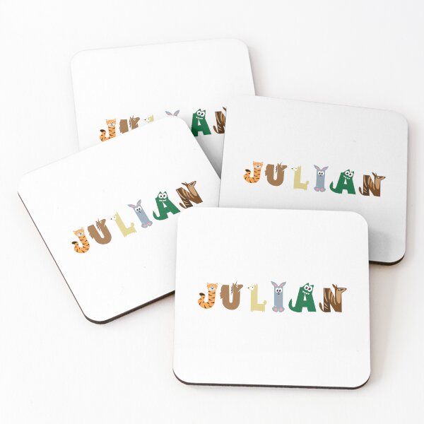 Item preview, Julian Name Animal Letters designed and sold by your-name-hero.