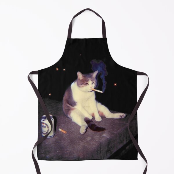 Item preview, Smoking Cat Meme Shirt – Funny Cigarette Kitten Brainrot Tee designed and sold by LizzyKeiko.