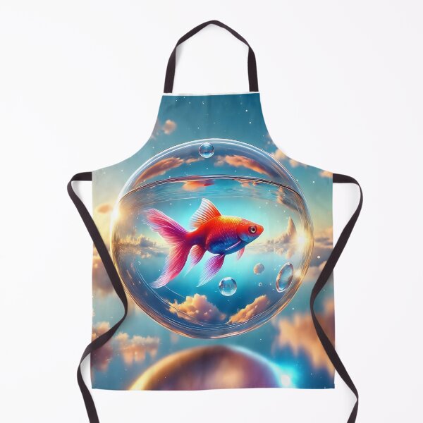 Item preview, Floating Goldfish in Dream Bubble – Surreal Sky Fantasy Art Design designed and sold by EpicInkDesign.