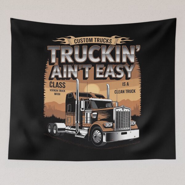 Item preview, Truckin' ain't easy - American truckers - American truck yeah - Road warrior - Trucking and chucklin - Trucking compagny - Highway king - Diesel dreams - Road beast - Truck yeah designed and sold by JansenGS.