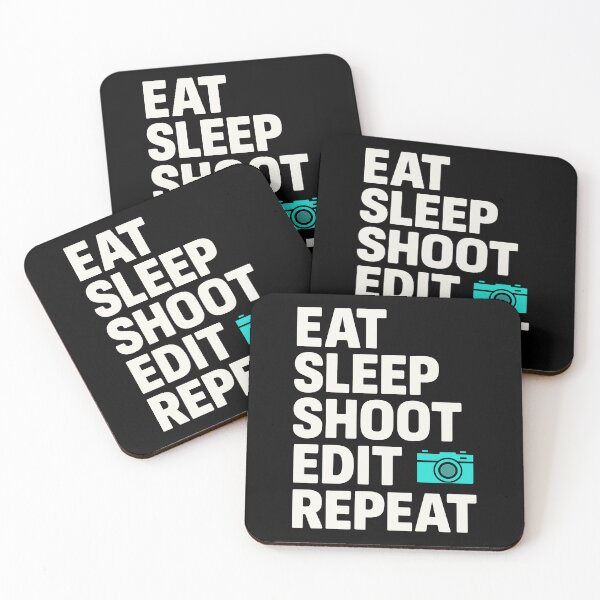 Item preview, Eat Sleep Shoot Edit Repeat Graphic T-Shirt for Photographers designed and sold by ThreadQuirk.