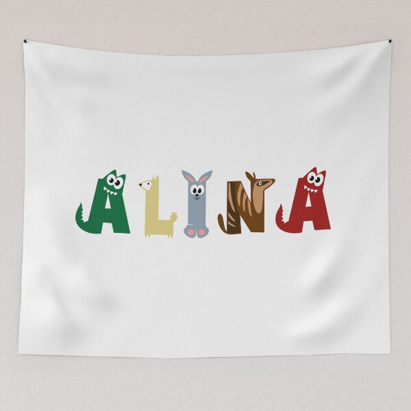 Item preview, Alina Name Animal Letters designed and sold by your-name-hero.
