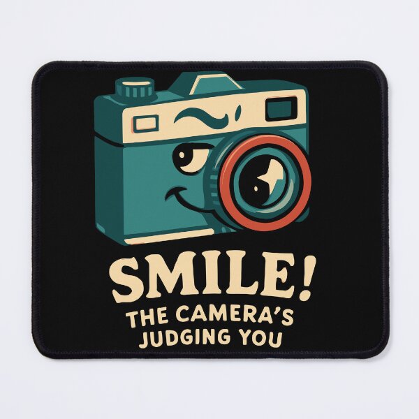 Item preview, Smile! The Camera's Judging You Unisex Graphic Shirt designed and sold by ThreadQuirk.