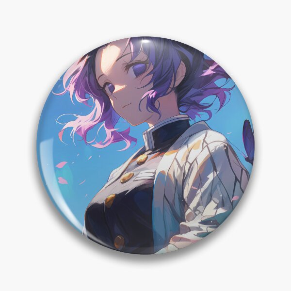 Item preview, Shinobu Kocho Demon Slayer Sakura Blue Sky Warrior Calm Butterfly Aura designed and sold by 108Recordings.