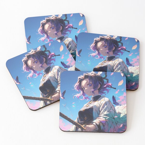Item preview, Shinobu Kocho Demon Slayer Sakura Blue Sky Warrior Calm Butterfly Aura designed and sold by 108Recordings.