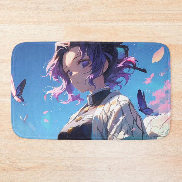 Item preview, Shinobu Kocho Demon Slayer Sakura Blue Sky Warrior Calm Butterfly Aura designed and sold by 108Recordings.